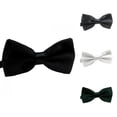 thumbnail image 1 of Men Tie Bow Smooth Solid Color Adjustable Lightweight Korean Style Wedding Tie for Party Banquet Prom, 1 of 8