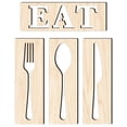 thumbnail image 1 of 1 juego de letreros de madera para comer, decoración de pared, estilo rústico, para cocina, comedor, 1 of 7