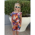 thumbnail image 3 of Arshiner Girls 2 Pieces Summer Outfits Twist Front Ruffle Sleeve T-Shirts and Shorts With Pockets Cute Clothes Sets, 3 of 6