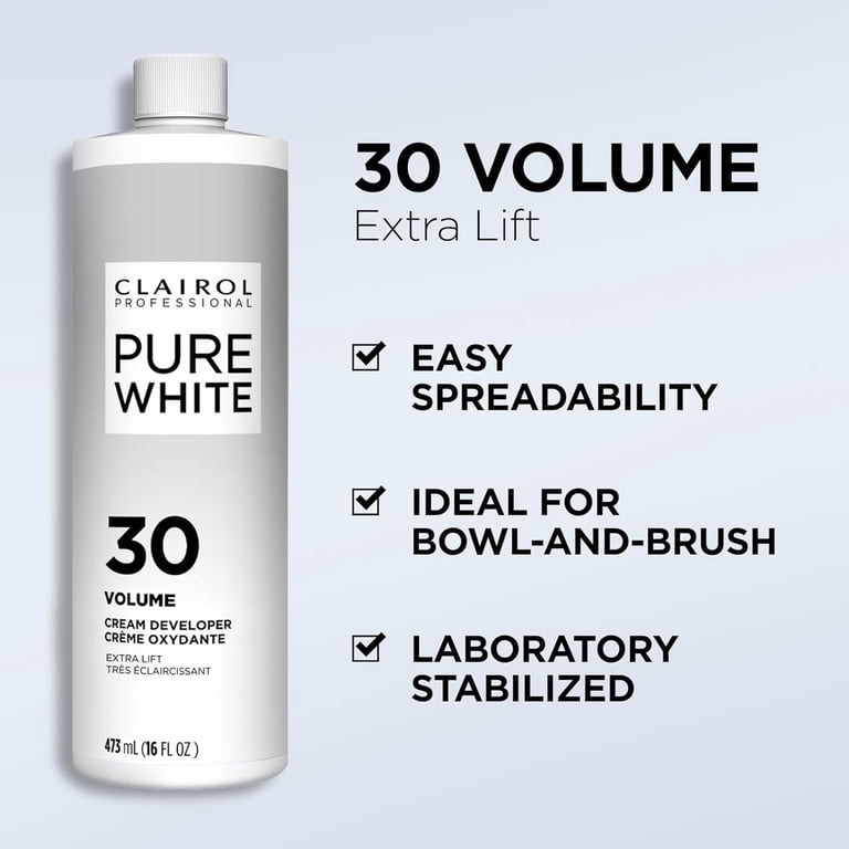 【希少】ホワイトライトリキッド CLAIROL 118ml ×6本 セット業務用 Clairol Professional Pure White Creme Developer, Permanent