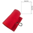 thumbnail image 3 of Taotanxi Tri-fold Towel | Premium Microfiber Fabric | Waffle Pattern | Heavy Duty Carabiner Clip | Men and Women's Red Golf Towel, 3 of 6