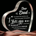 thumbnail image 7 of Heart Shaped Acrylic Keepsake 3.9x3.9 Inch Table Decor Block Gift for Dad Birthday Father's Day Valentines Day Christmas and Sentimental Home Tabletop Desk Decor and Display, 7 of 7
