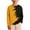 Yellow, variant on Boys' Long Sleeve Graphic Shirt Color-Block Printed Crew Neck T-Shirt Casual Comfortable Daily Wear (3-14Y)