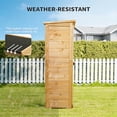 thumbnail image 7 of Aiho Outdoor Storage Shed, Wooden Tool Shed, Deck Cabinet forPatio, Garden, Backyard, Lawn,Natural, 7 of 7