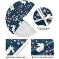 thumbnail image 2 of FMSHPON Easter Cute White Bunny Rabbit Easter Colorful Eggs Spring Flowers Xmas Christmas Tree Skirt Stand Mat for Holiday Party Decoration Indoor Outdoor 36 inches, 2 of 6