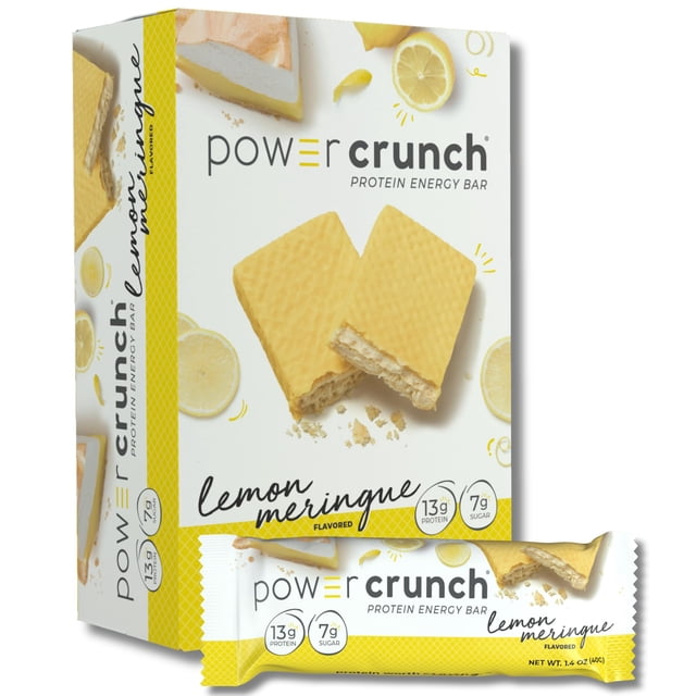 Barritas de obleas proteicas Power Crunch, merengue de limón, 40 g (5 x 40 g)