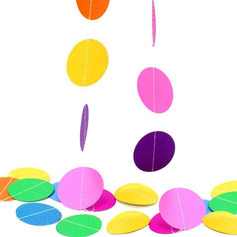 LNKOO Happy Birthday Party Decorations - Happy Birthday and Circle Dots  Banner Colorful Birthday Balloons Paper Flowers Honeycomb Balls Swirl