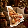 thumbnail image 3 of Autumn Harvest Basket Still Life Pumpkin Apple Sunflower, Festive Holiday Scene, Warm Flannel Blanket for Ranch House and Living Room, Art Lovers Thanksgiving Gift, Festive Home Decor, 3 of 9