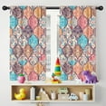 thumbnail image 5 of Blackout Kids Curtains,Multicolor Ethnic Geometric Pattern Childrens Insulated Curtains Set Of 2,Bedroom Essentials,Toddler Room Decor 42x54in(106x137cm), 5 of 5