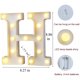 thumbnail image 2 of Luces LED de marquesina con letras, 26 letras del alfabeto iluminadas, letrero con números y letras para bodas, fiestas de cumpleaños, lámpara navideña a pilas, luz nocturna, decoración para el hogar, 2 of 5