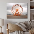thumbnail image 2 of Designart "Spinning Stories Orange Ferris Wheel" Architecture Metal Art Print, 2 of 5