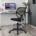 thumbnail image 3 of Gymax Mesh Drafting Chair Mid Back Office Chair Adjustable Height w/Footrest Armless, 3 of 10