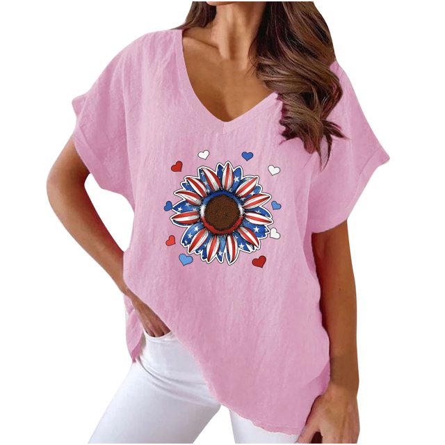 Birdeem T-Shirts à Col en V pour Femmes Mode Confortable Blouses Féminines Hauts