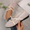 thumbnail image 2 of KIJBLAE Women's Plus Size Mesh Round Toe Bow Knot Flats, Solid Slip On Soft Sole Casual Flat Shoes Beige 42, 2 of 9