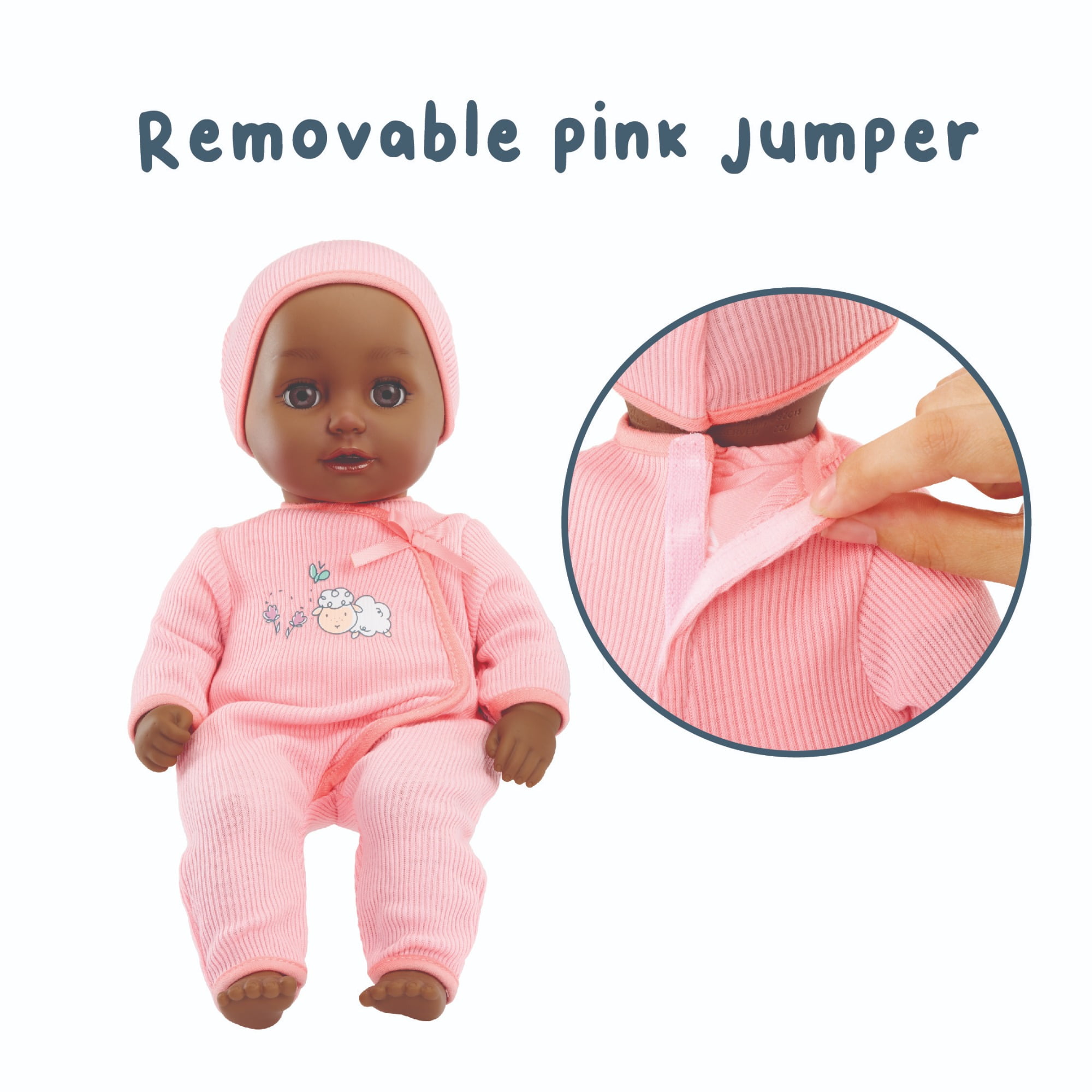 Baby Born My First Baby Doll Harper, Dark Brown Eyes, Realistic, Soft-Bodied & Eyes, Bottle, Kids Ages 1+