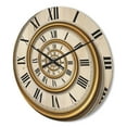thumbnail image 3 of Designart 'Antique Style Time Spiral II' Modern Wood Wall Clock, 3 of 5