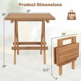 thumbnail image 3 of Canddidliike Square Patio Portable and Folding Table with Robust Wood Structure, Well-Crafted Patio Table with Slatted Tabletop, Foldable Table for Outdoor as Garden, Patio, Teak, 3 of 6