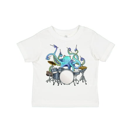 

Inktastic Cute Blue Octopus Drumming Gift Toddler Boy or Toddler Girl T-Shirt