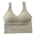 thumbnail image 2 of Jumpingount Top corto con tirantes deportivos para mujer, ropa interior deportiva para niña, sujetador con tirantes transpirables para Chinlon, lencería Ropa interior verde claro Jumpingount AP000410-06, 2 of 6