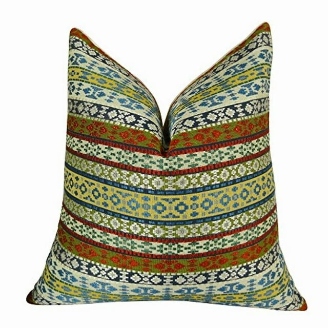 Plutus Amusant Rayures Coussin à la Main, (Double Face 12 "x 20")