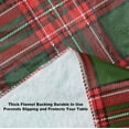 thumbnail image 3 of Christmas Plaid Green and Red Check 52 x 70 inch Vinyl Rectangle Vinyl Flannel Backed Tablecloth, 3 of 9