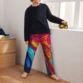 thumbnail image 5 of Gukieu Colorful Abstract Swirls Print Youth Home Trousers, Elastic Waistband with Pockets for Home and Outing, Suitable for Children Aged 5-16-Medium, 5 of 6