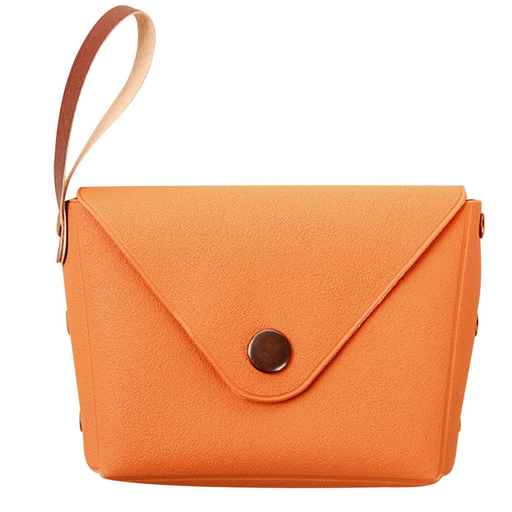 Orange coin purse best sale