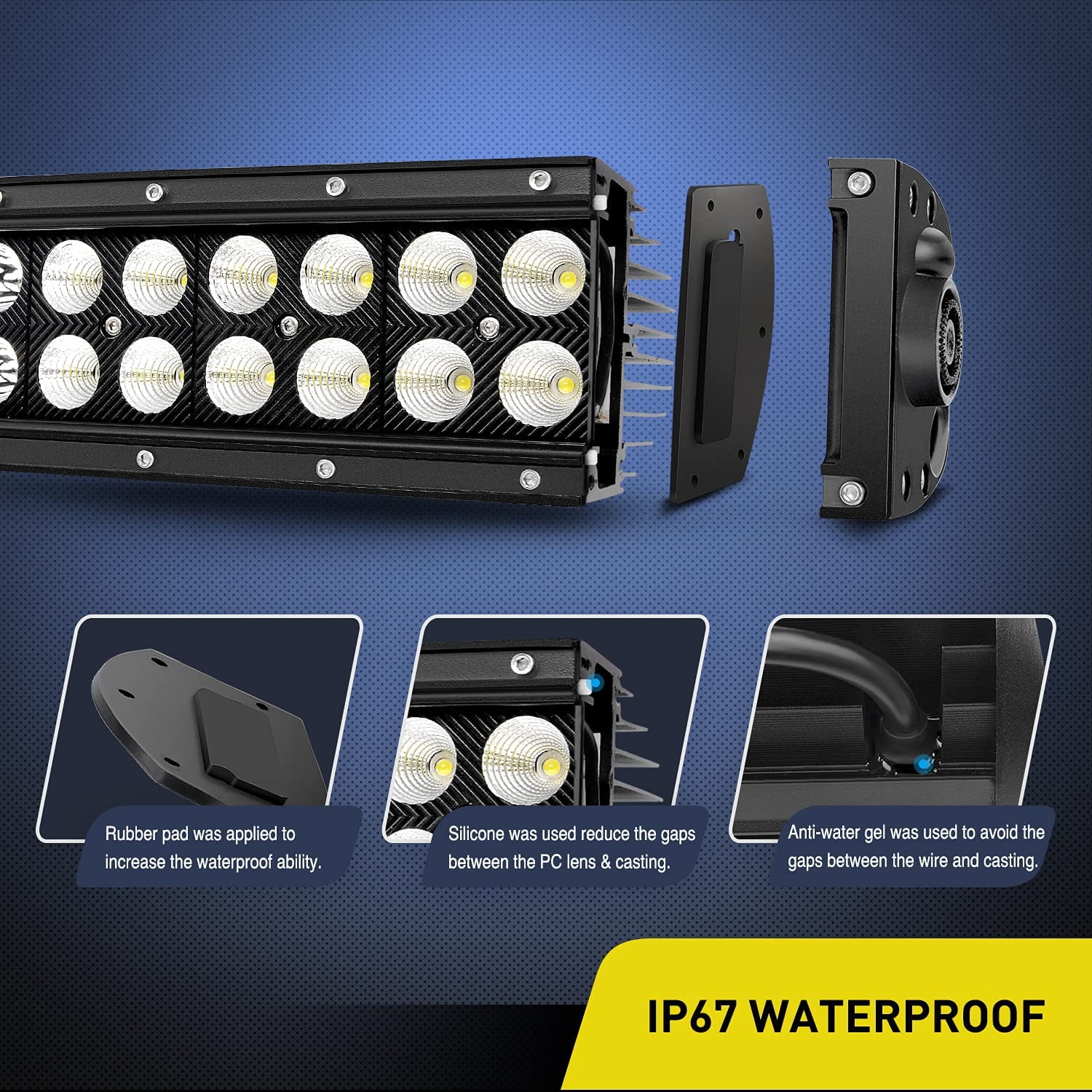 Nilight 32" 180W Spot Flood Combo High Power Led Driving Lamp Led Light Bar Off-Road Fog Driving Work Lights for SUV Boat Jeep Lamp
