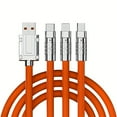 thumbnail image 7 of 2pcs 3-In-1 120W High-Speed USB Cable - Durable 3A Fast Charger for Iphone & Android, Colorful Type C & Micro Ports, Universal Compatibility, Bold Design, 7 of 7