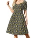 thumbnail image 1 of Vestido Orleans negro y dorado Louisiana Craw Fleur de Lis de manga corta vestidos de manga larga vestido de verano para mujer, 1 of 7