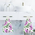 thumbnail image 6 of 2 Pcs Hanging Towels, Dish Towels Watercolor Simple Field Flowers Absorbent Hand Towels with Hanging Loop Washcloth for Bathroom Kitchen, 6 of 6