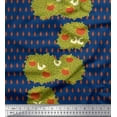thumbnail image 1 of Soimoi polyester Crepe Fabric Leaves,Bird & Fresh Fruits Print Sewing Fabric Yard 42 Inch Wide, 1 of 1