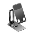 thumbnail image 1 of Soporte para teléfono móvil Soporte para teléfono celular de aleación de aluminio (gris telescópico), 1 of 6