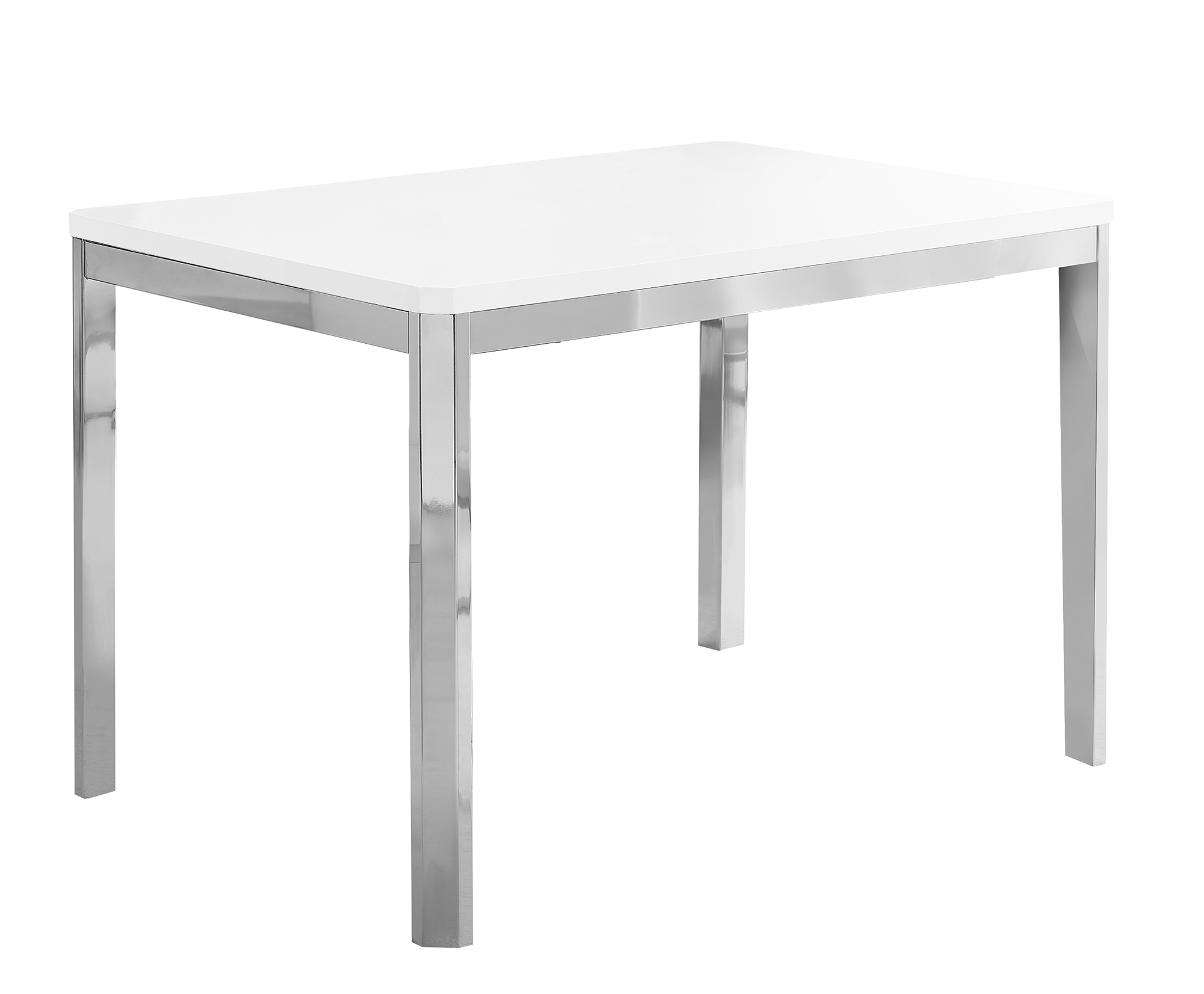 31'.5" x 47'.5" x 30" White, Particle Board, Metal Dining Table