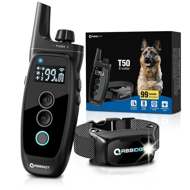 Collar de adiestramiento ABBIDOT de 1000 m con mando a distancia para perros de 2,3 a 59 kg