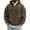 Coffee, variant on Kixjoy Sherpa Hoodie Men Big and Tall Flannel Long Sleeve Hoodie Quarter Zip Winter Vintage Wash Sweatshirts Casual Warm Mens Sweatshirt with Pockets Coffee M