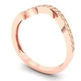 thumbnail image 2 of 0.21 ct Brilliant Round Cut Natural Morganite 14k Rose Gold Stackable Band SZ 5, 2 of 6