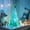 D, variant on Mini Crystal Christmas Tree Lamp A - Plastic LED table lamp, lightweight and reusable. Battery powered for Tabletop, Bedroom, and Window Decor, 6.10"