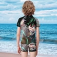 thumbnail image 3 of My Hero Academia Boys 2-Piece Swimsuit Set Bathing Suit Short Sleeve Swimwear Sets with Swim Trunk 7-9Y(120cm), 3 of 7