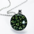 thumbnail image 2 of Saint Patrick's Day Glass Circular Pendant Necklace - Women's Jewelry, 2 of 5