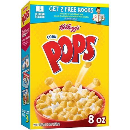 Kellogg's Corn Pops Breakfast Cereal, Kids Cereal, Family Breakfast, Original, 8.8oz Box (1 Box)