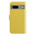 thumbnail image 6 of Elehold PU Leather Wallet Case for Google Pixel 7 6.3 inch, Soft Lychee Pattern PU Leather and TPU Flip Cover with  Shockproof Kickstand Card Slots Holder Magnetic Drop Resistant Phone Case, Yellow, 6 of 12