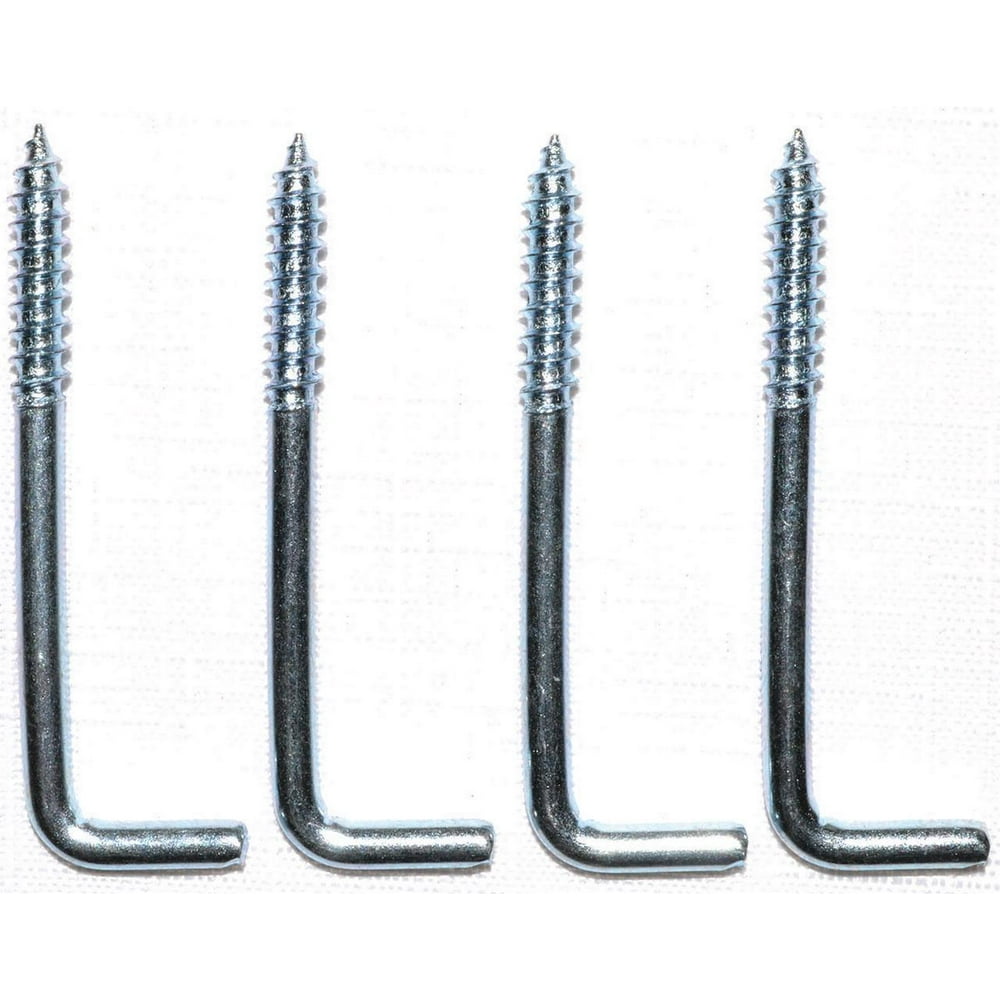 ProSource Square Screw Hook, 21/4 In L, Steel, Bright Zinc Plated