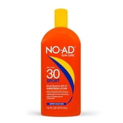 NO-AD SPF 30 SPORT Sunscreen Lotion | Broad Spectrum UVA/UVB Protection Water Resistant | Octinoxate & Oxybenzone Free with moisturizing Vitamin E and Aloe 16oz