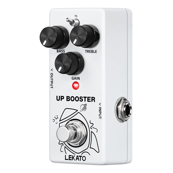 LEKATO Boost Guitar Pedal, 2-Mode Clean and TS Booster, Mini Boost Pedal for Electric Guitar, Truebypass, DC 9V