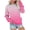 Pink, variant on Lenago Hoodies for Women Fashion Printed T-shirt Long Sleeves Blouse Round Neck Casual Tops Sweatshirt Hoodies Fall Winter Outfits Clothes
