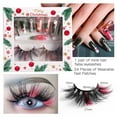 thumbnail image 5 of Juego de piezas de mejora de uñas de pestañas postizas para escenario de fiesta de Año Nuevo de Navidad, regalo para mujeres, 5 of 5