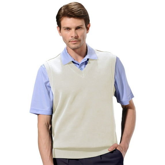 Monterey Club Men's Classic Midweight Knit V-Neck Vest #1924