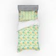 thumbnail image 2 of Ambesonne Abstract Bedding Set 4 Pcs, Silhouette Petals Nature, Queen, Teal Earth Yellow, 2 of 3