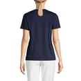 thumbnail image 2 of Lands' End Women's Petite Relaxed Supima Cotton V-Neck T-Shirt, 2 of 5